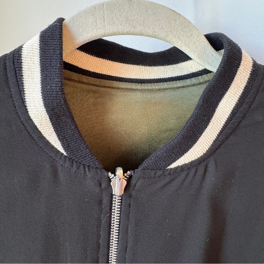 Zara Basic Black Jacket With White Trim - image 4